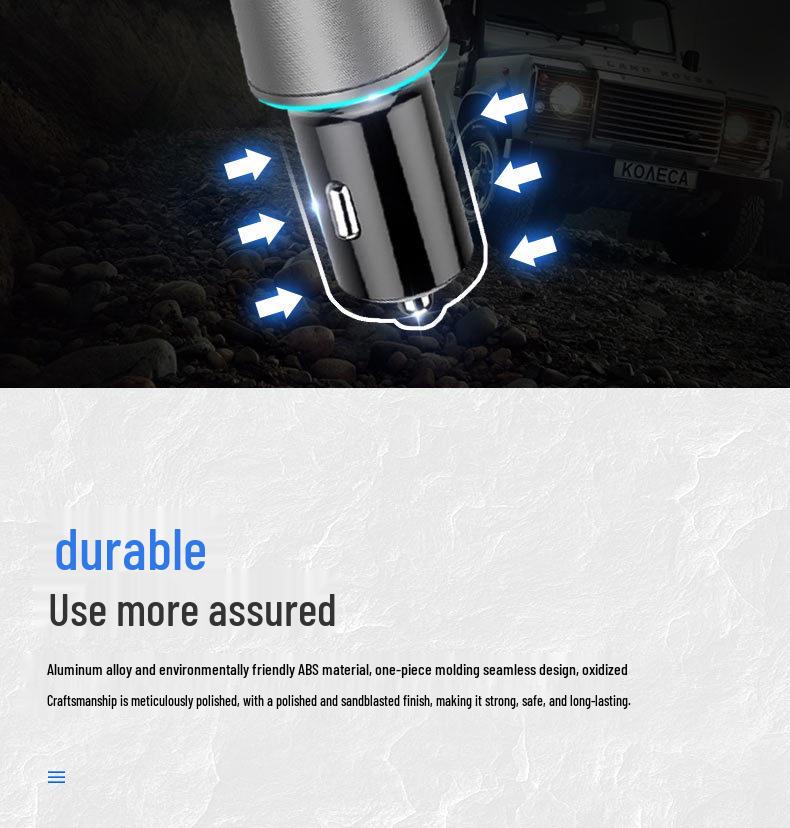 60W Dual Type-C Car Charger for iPhone 15