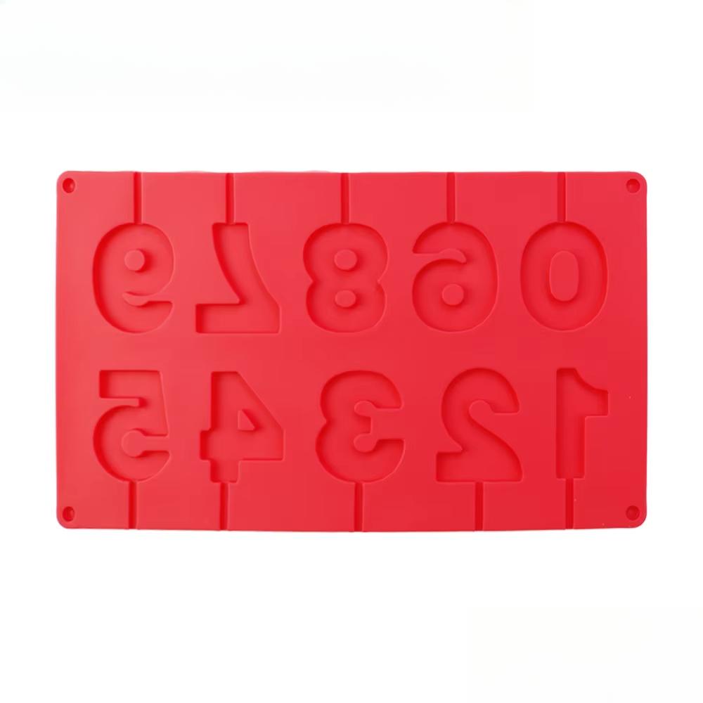 1PC Silicone 0-9 numbers shape chocolate mold DIY drip mold cake baking handmade jelly chocolate candy