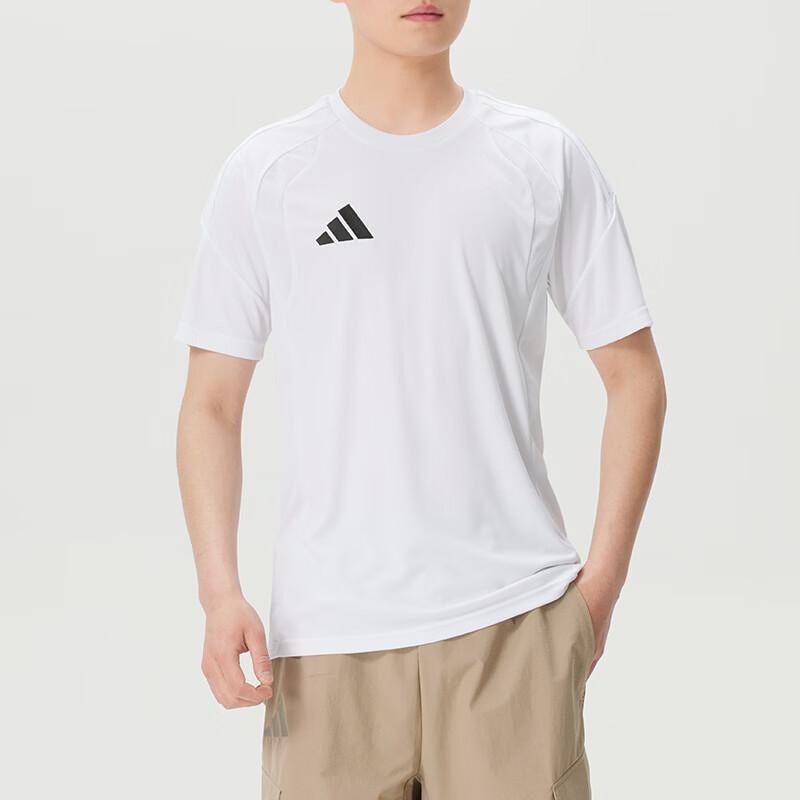 Adidas T Shirts Men's White Crew Neck Moderate KB1350