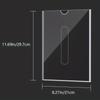 6pcs A4 Double Clear Hollow Acrylic Card Slot Announcement Wall Slot Paper Box School Office Promotion Bulletin Board Displaying