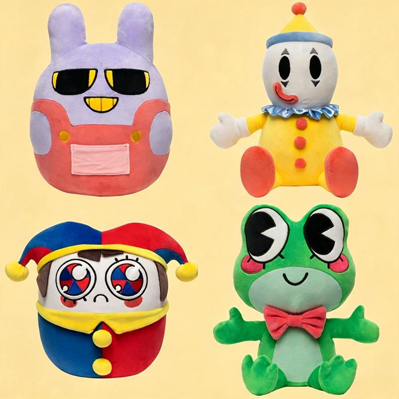 New The Amazing Digital Circus Plush Toy Pomni Jax Caine Gangle Frog Soft Stuffed Doll Cartoon Character Plushie Cute Gift for Kids Animation Game Fan