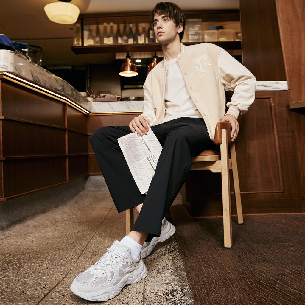 FILA Mars 3 Minimalist Versatile Trendy Low-Top Lifestyle Casual Shoes Men sneaker Birch-Silver F12M432103FSR