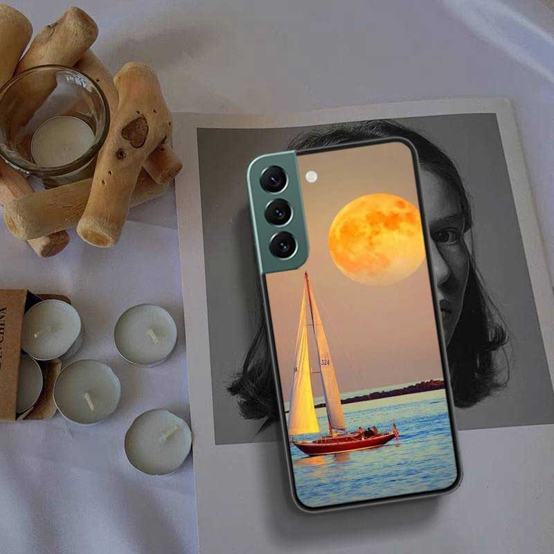 Sailing Boat Phone Case For Samsung A16 A26 A36 A56 Galaxy A02S A12 A52S A13 A23 A33 A53 A54 A34 A24 A14 A22 A32 A42 A72 Cover C