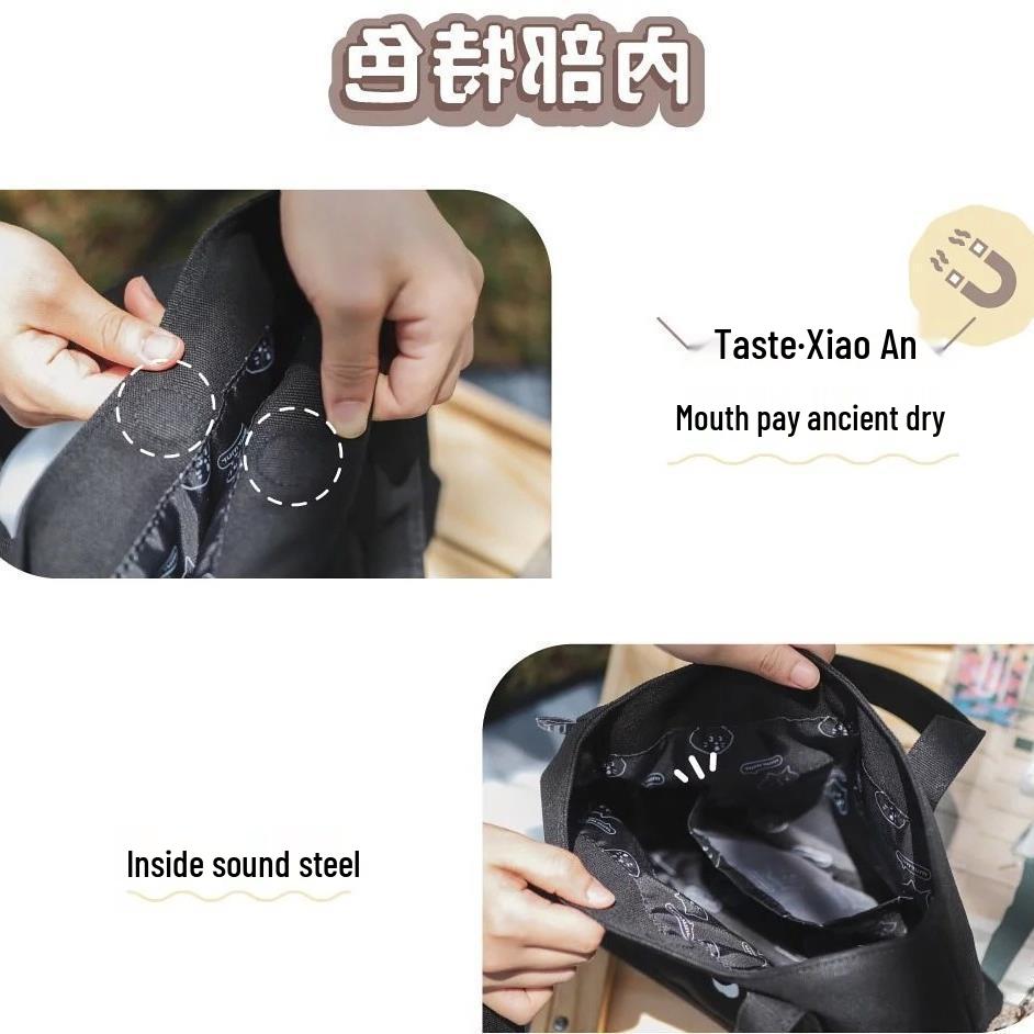 Überraschte Katze Niedliche Canvas Tragetasche - Leichte Studenten-Mittags-/Reisehandtasche