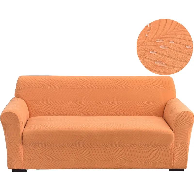 Water Repellent Woven Fabric Jacquard Sofa Protectors 1/2/3/4 Seats For Den Thickened Flexible L Shaped Sofa Furniture Cover Protector Removable