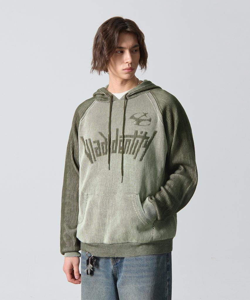 Dimiteulibeullaeg Vlad Type-A Two-Tone Long Sleeve Hooded Knit_Olive