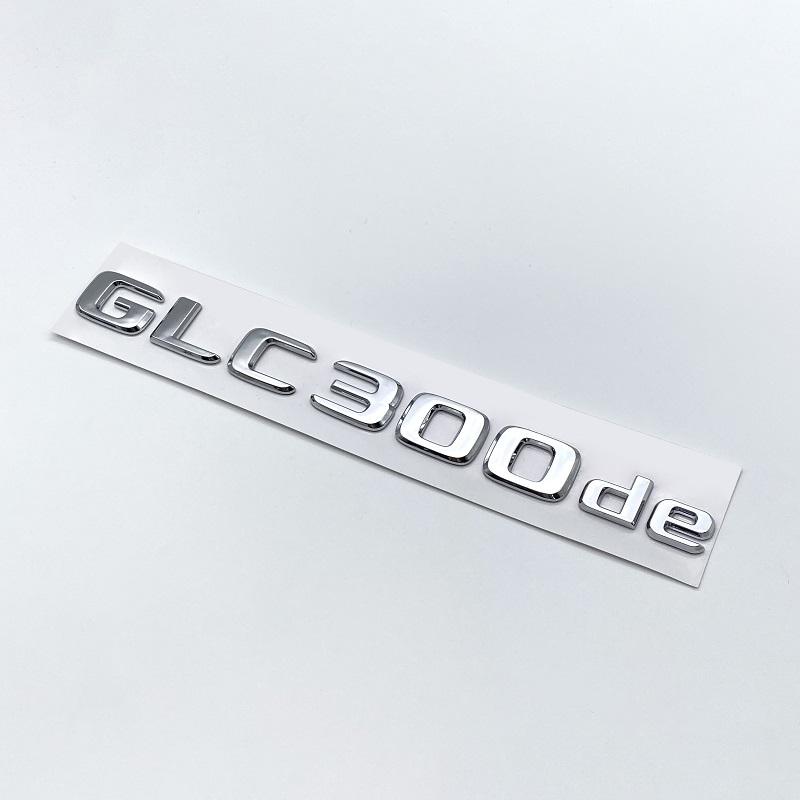 HVYWS1 3D chromuotos juodos raidės GLC300de GLC300e GLC350e GLC400e 4Matic emblema Mercedes Benz GLC X253 automobilio bagažinės logotipui lipdukas