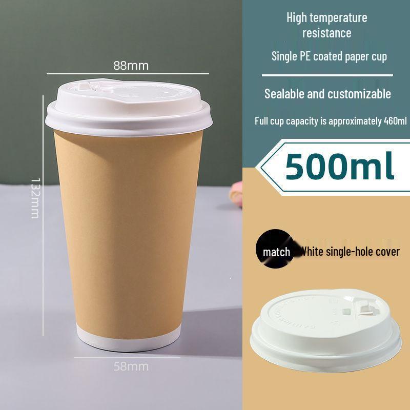 Thickened 250/400ml Disposable Coffee Cups with Lids for Hot and Cold Drinks