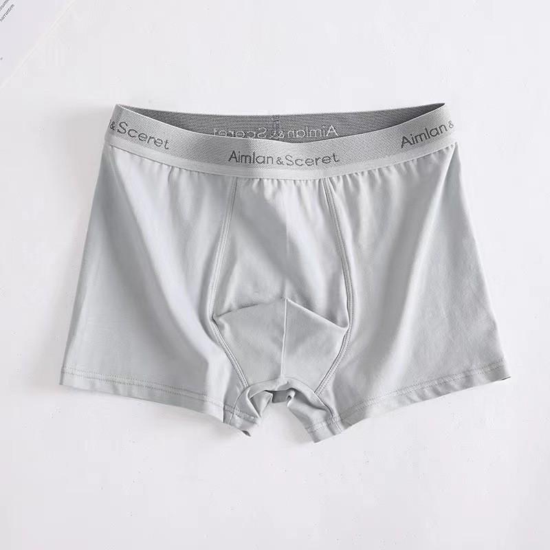 Men's Large Antibacterial Cotton Boxer Briefs - Comfortable, Breathable, Seamless.