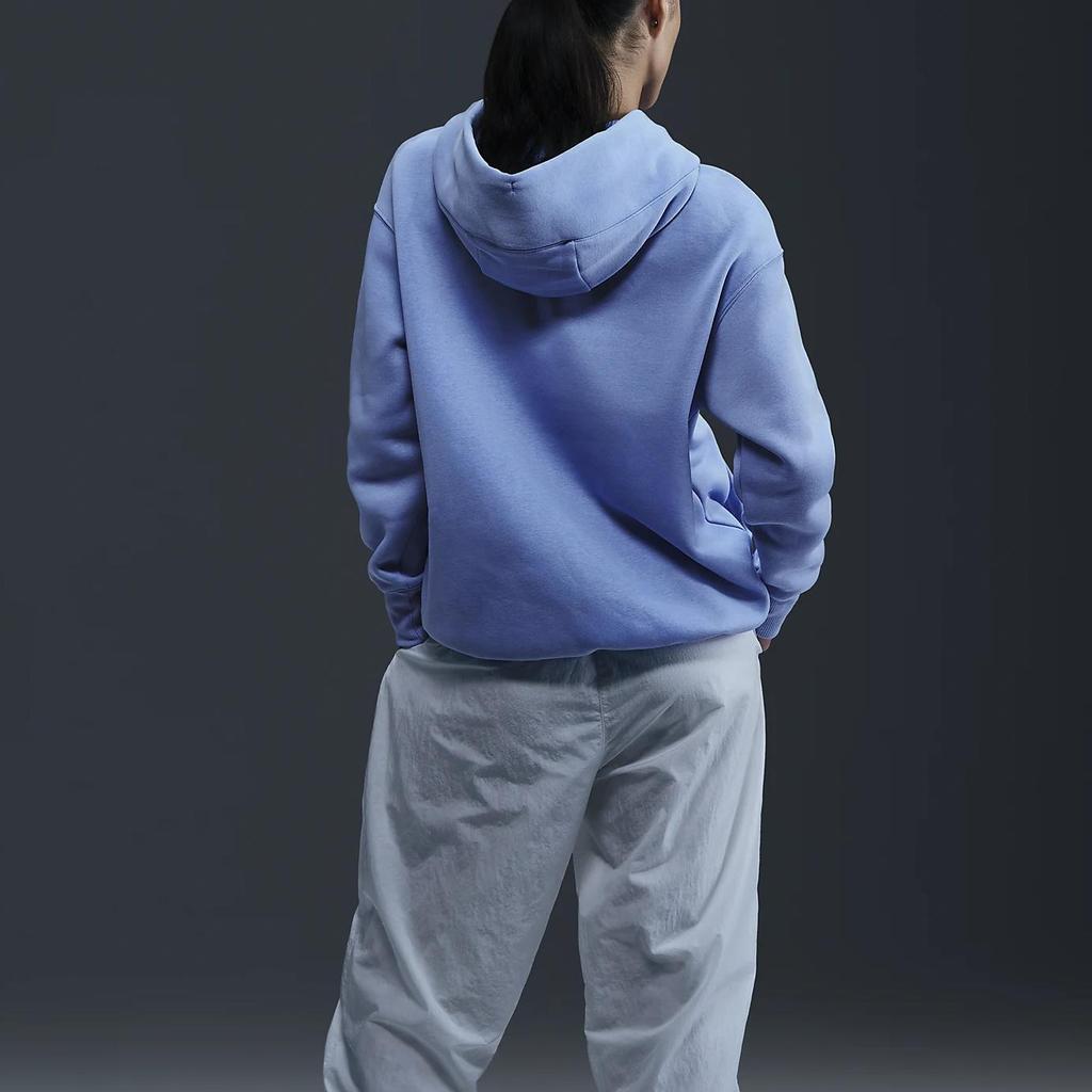 Nike Sportswear Phoenix Fleece Swoosh Solid Color Loose Comfortable Long Sleeve Hoodie Women Hoodies Pulse-Gem-Blue DQ5861-494