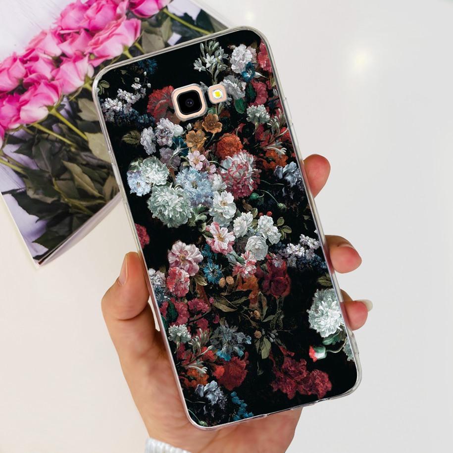 For Samsung Galaxy J4 Plus 2018 Phone Case Fashion Flower Soft Silicone Cover For Samsung J4 J 4 Plus 2018 J4+ J415F J4Plus Capa