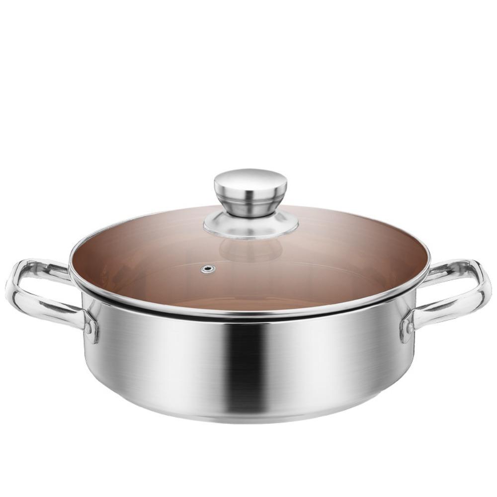 Thickened Soup Pot Flat-bottomed Hot Pot Practical Stainless Steel Stew Pot  Noodle