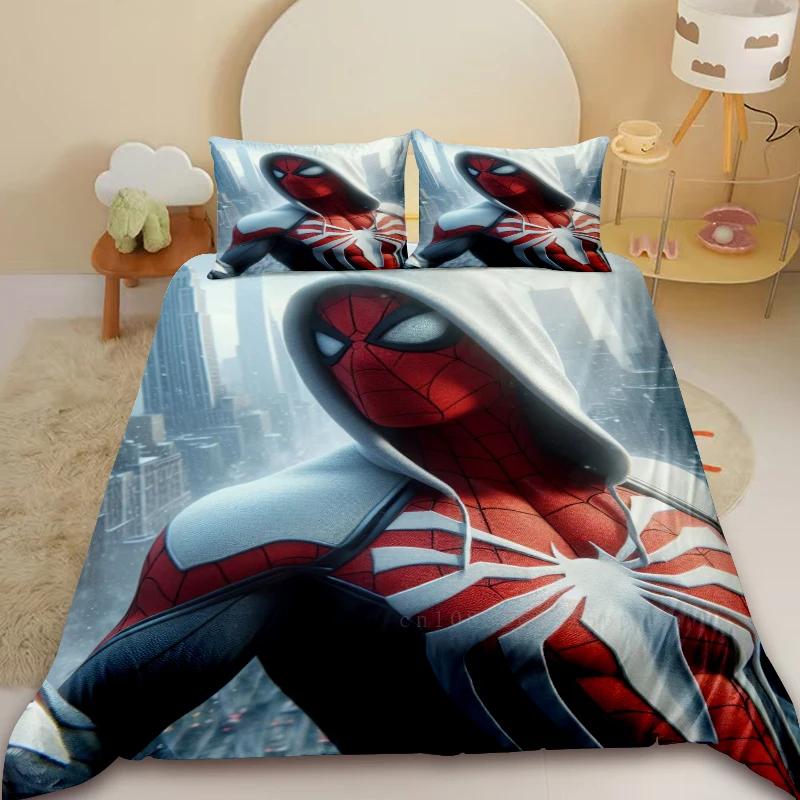 Cartoon Spidermans Duvet Cover Set Kids Boys Bedding Set Spider Hero Quilt Cover for Children edroom Decoration