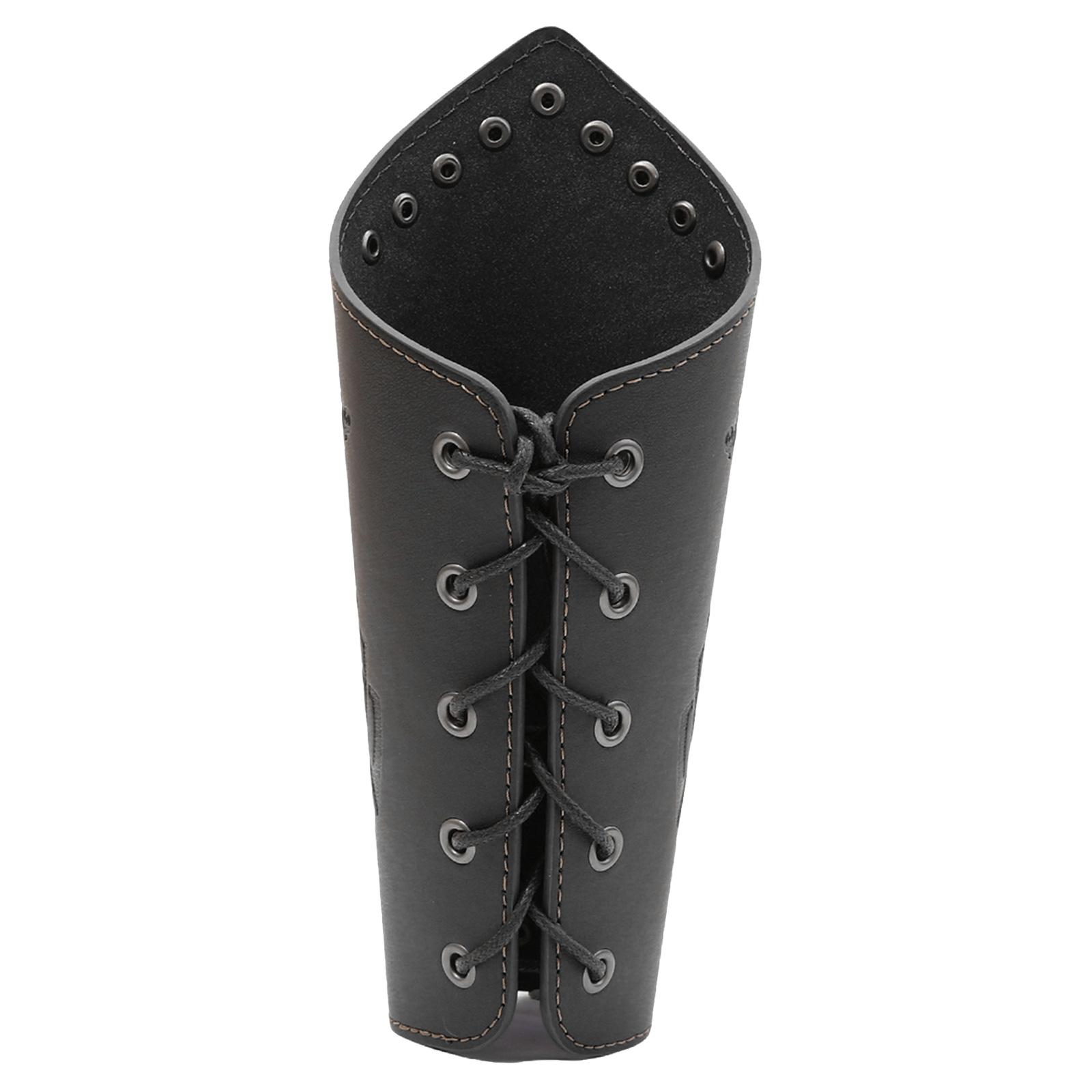 

Средневековый напульсник мужской косплей тотемы тисненый наруч перчатка для мужчин косплей ПУ напульсник для фотосессий и сцены 1 чёрный