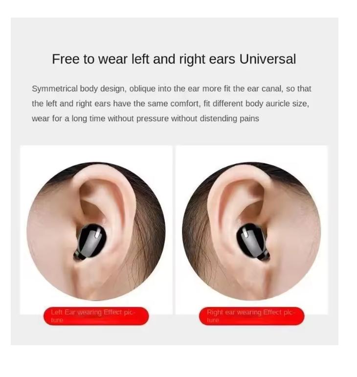 2025 X9 Kabelloser Kopfhörer Bluetooth-kompatibel 5.0 mit Mikrofon Einzelner In-Ear-Sportkopfhörer für Xiaomi Huawei Stereo-Sound-Kopfhörer