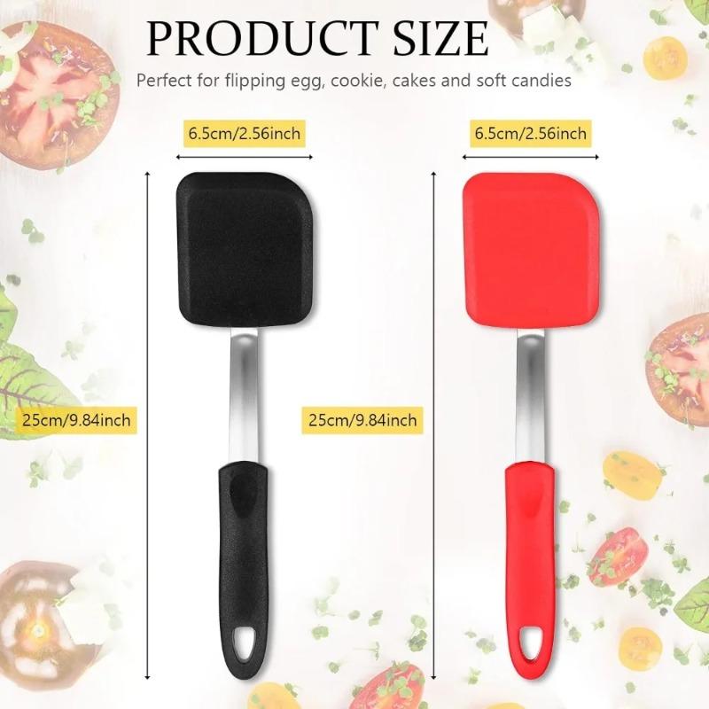 Rubber Cookie Spatula Brownie Spatula Flexible Kitchen Small Silicone Spatula for Kitchen Tools