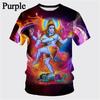 Latest Fashion Hindu God Shiva 3D Printed Men's T-shirt Summer Cool and Casual O-neck Short Sleeve T-shirt