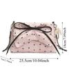 Ribbon Pendant Bow PU Shoulder Pouch Sweet Women Crossbody Bag Shopping French Chain Bag  Women