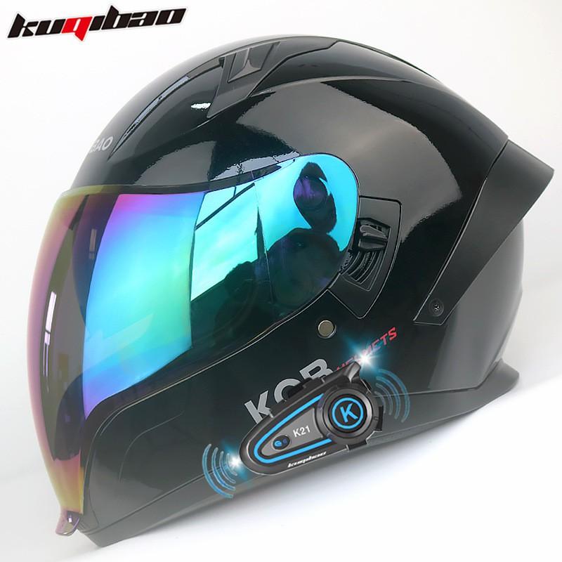 Full Face Motorcycle Helmet Dual Visor 3C Certified Lightweight All With Bluetooth