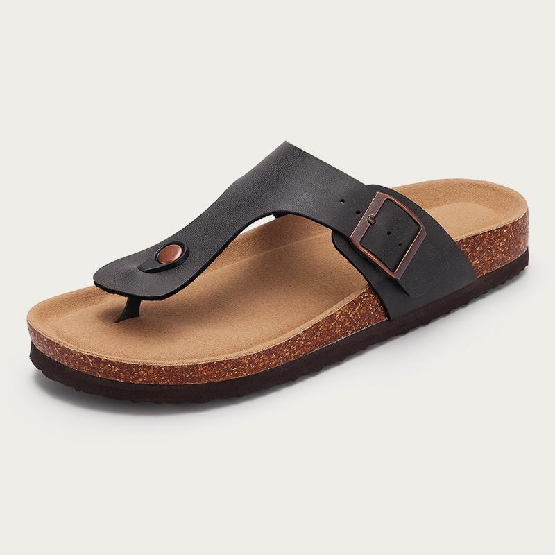 Fashion Kidmi Men Clogs Sandals Summer Men's Sandal Cork Clog Slippers Unisex Mules Outdoor Platform Antiskid House Sandals With Buckle