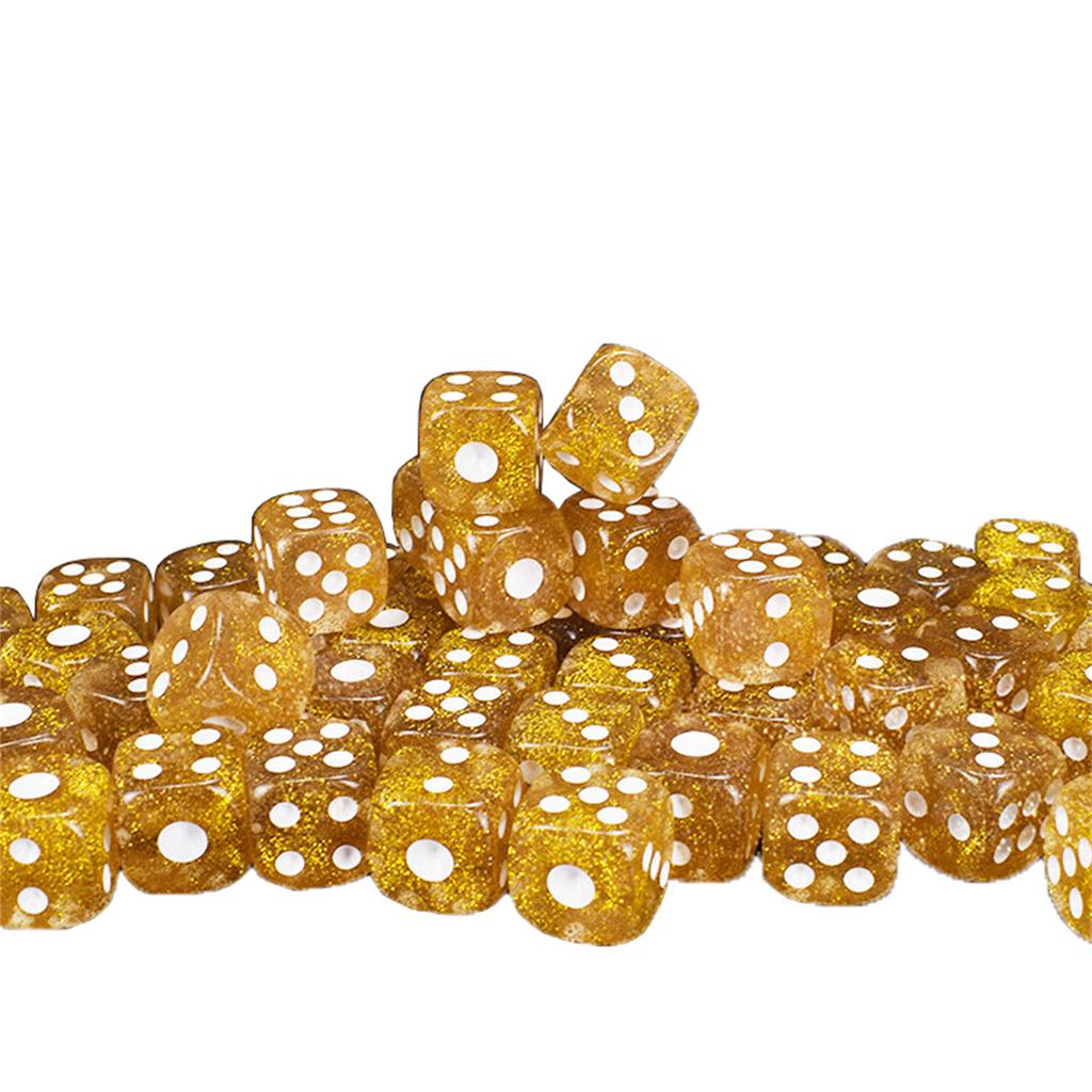 10Pcs 16Mm Solid Color Acrylic Dice Set With Rounded Corners - Dotted Board Game Dice For Casino, Mahjong, Bar, Ktv, Party Games