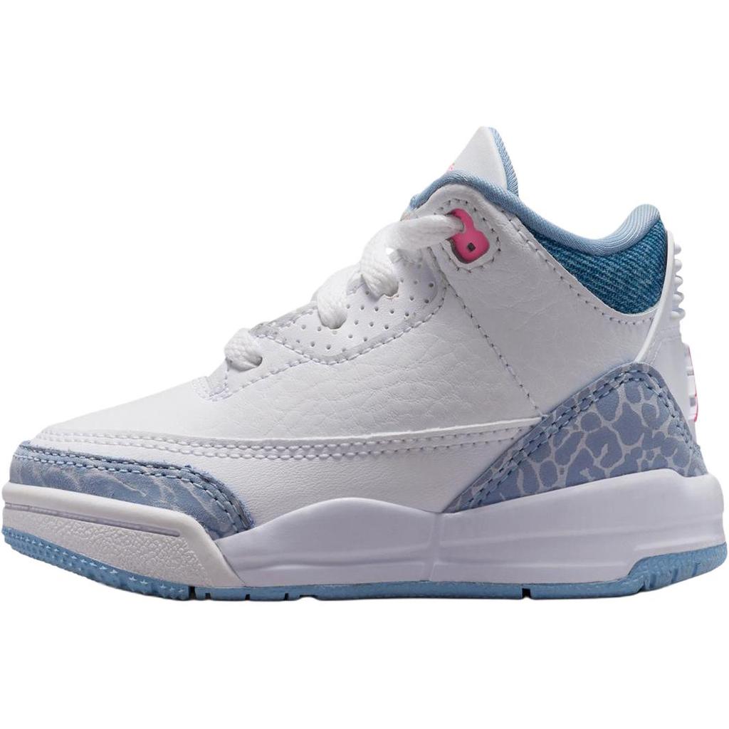 Air Jordan 3 Retro TD White Cobalt Bliss Baby Sneakers Pink-Glow Football-Grey HQ0782-101