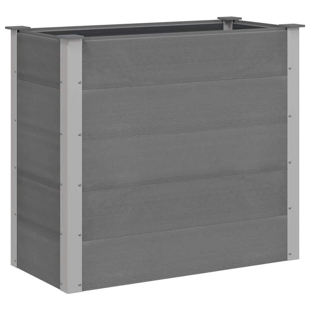 Garden Raised Bed WPC 100 X 50 X 91 Cm Grey