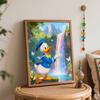 Disney Donald Duck Rainbow Waterfall Digital Oil Painting Art Kit Handmade Coloring Painting Home Decor