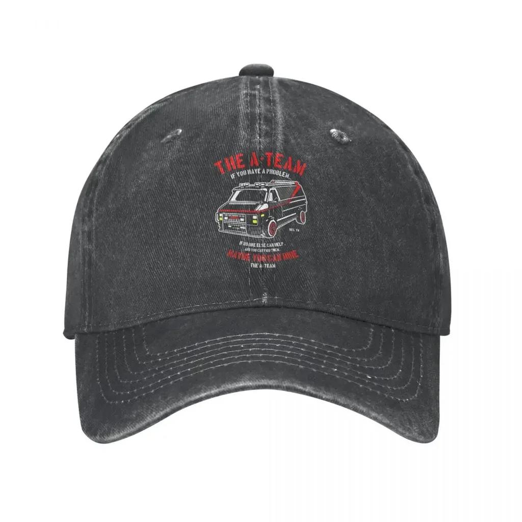 De A-Team Baseballpetten Retro Verweerd Gewassen Zonneklep Uniseks Buitenactiviteiten Verstelbare Petten Pet