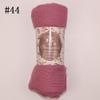 Muslim Women Solid Color Scarf Shawl Cotton Crinkle Hijab