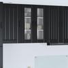 Wall Mounted Glass Cabinet LUCCA Black 60 x 31 x 80 cm Particleboard