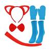 Halloween Cosplay Accessory Cats Tail Headband Gloves Socks Bowtie for Boy Girl Masquerade Christmas Halloween Cosplay