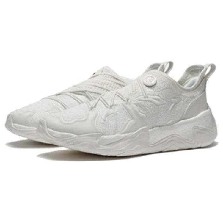 Li Ning Jackie Chan Kollektion Low-Top-Sportschuhe für Herren, Champagnerweiß, AGLS075-2