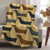 Dachshund Cartoon Blanket Throw Super Cosy Plush Living Room Sofa Couch Childish Birthday Gifts