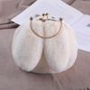 Plush bag Women's oblique straddle portable princess bag imitation fur plush bag New chain bag Versatile rabbit ear bag