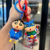 Crayon Shinchan Figure Toys Keychain Cute Cartoon PVC Doll Colorful Strap Bag Decor Backpack Ornament Party Favor Gifts for Girl