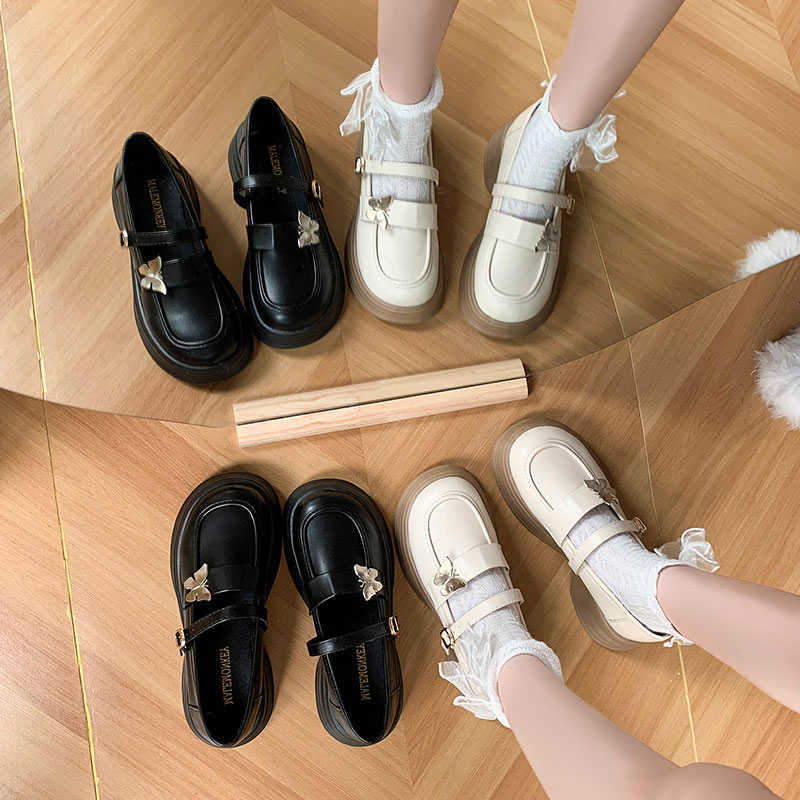 Sweet and cool Mary Jane shoes women's 2025 autumn platform retro loafers versatile jk British college style small leather shoes
