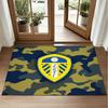 Leeds United Football Design Crystal Velvet Rug Soft Decorative Mat for Bedroom Entrance