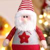 Christmas Retractable Red Striped Doll Christmas Retractable Old Man Snowman Elk Legs Doll Tabletop Ornament
