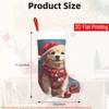 Christmas Decoration Fireplace Hanging Stocking 1pc Christmas Golden Retriever Puppy-pattern Christmas Gift Socks, Chris