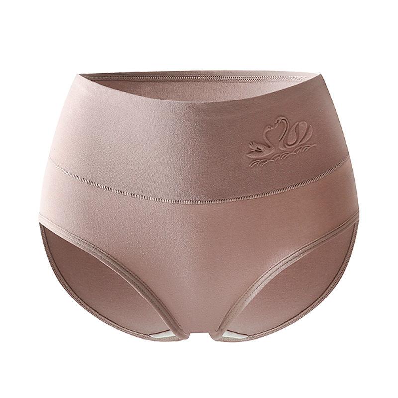 Underkläder i stor storlek för kvinnor Ren bomull Hög midja Åtsittande Triangelskurna utan sömmar Antibakteriella egenskaper Trosor