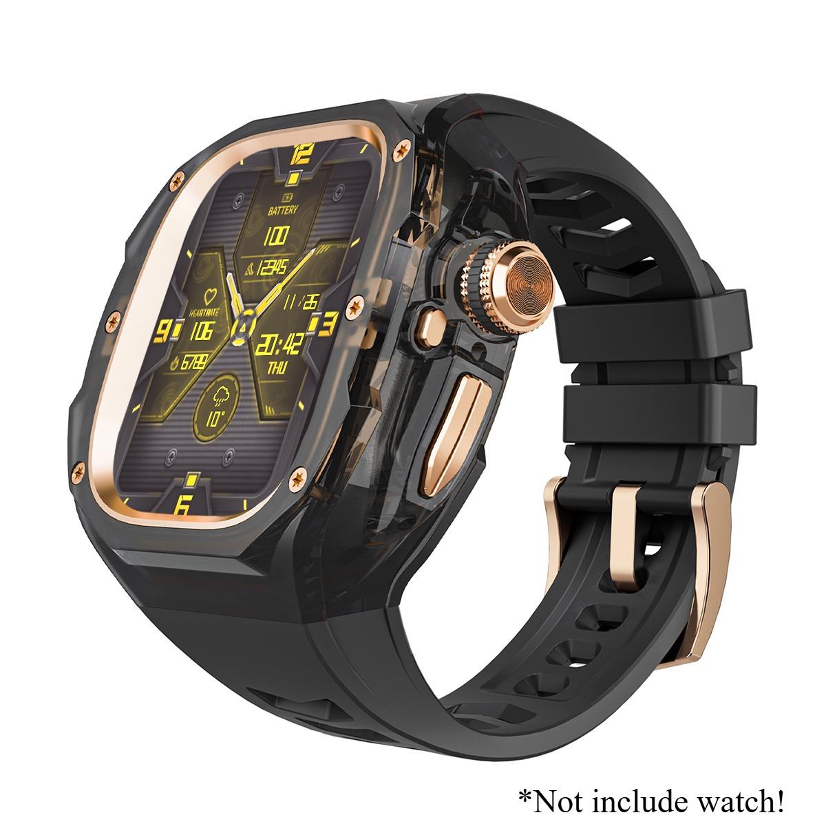 

Розкішний набір для модифікації для Apple Watch Ultra 3 49 мм Спортивний гумовий ремінець для iWatch Series Ultra 2 1 49 мм Корпус «Льодовик» Набір для переоснащення For Ultra 1 49MM