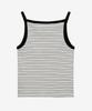 MIND BRIDGE WOMEN [W] Boat Neck Ribbed Stripe Top - 2 Colors