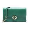 Cow Leather Messenger Bag, Envelope Bag, Wallet, Crossbody Bag, Shoulder Bag Women's Green 615523-CAO0G-3120