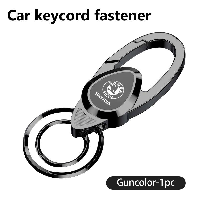 Car Logo Keychain Keyring Key Ring Chain Auto Decoration Accessories For Skoda Kodiaq Fabia Kamiq Karoq Octavia 2 3 Rapid Scala usbn43