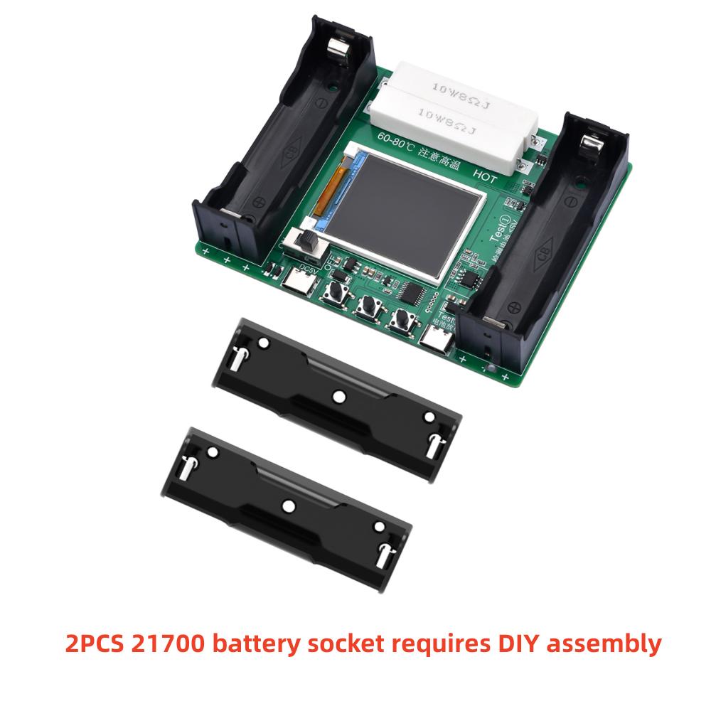 18650/21700 Lithium Battery Capacity Tester Module High Precision Type-C USB LCD Digital Display True Capacity Module MaH/mwH