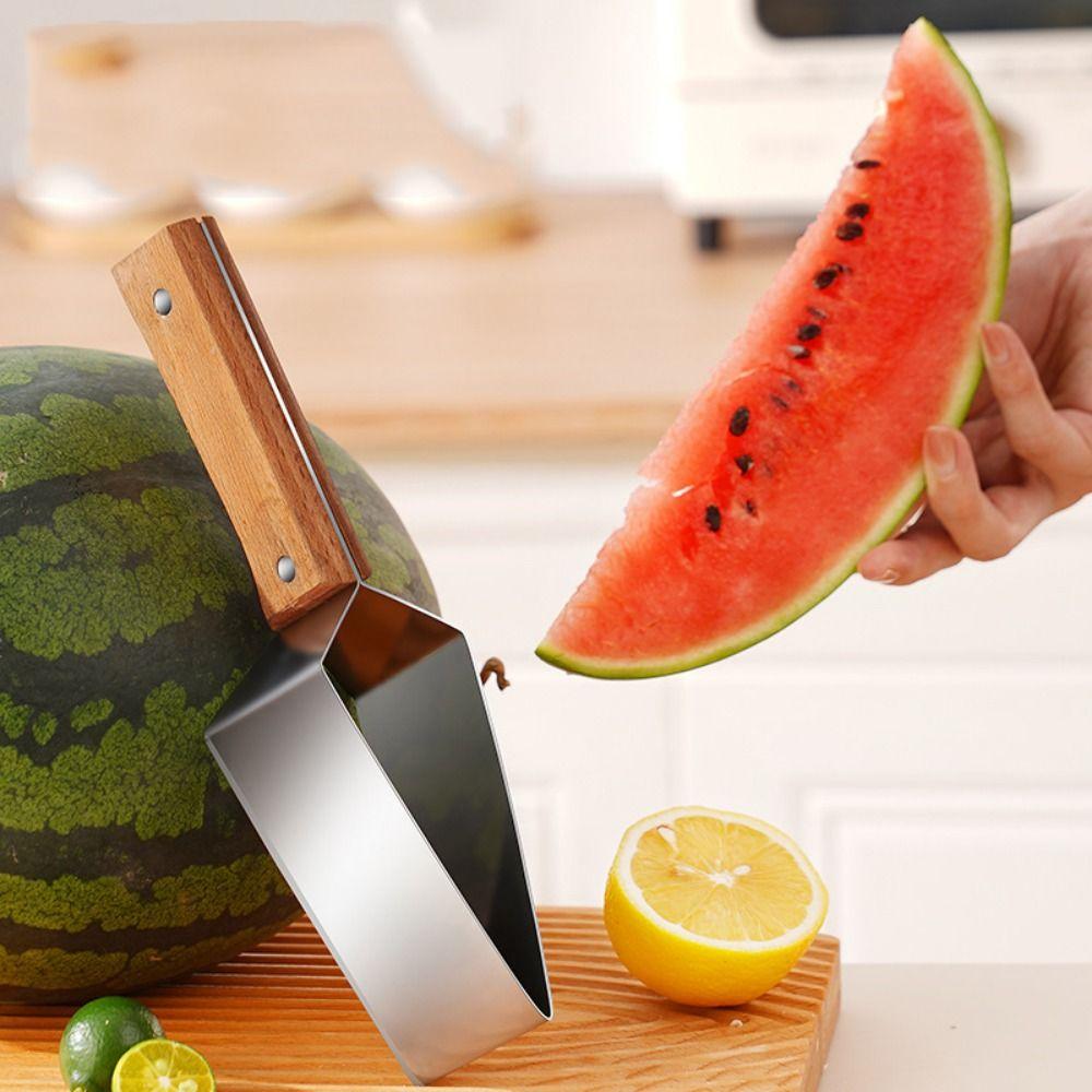 Stainless Steel Watermelon Slicer Triangle Melon Cutting Tool Easy to Clean Fruit Cutter Picnic