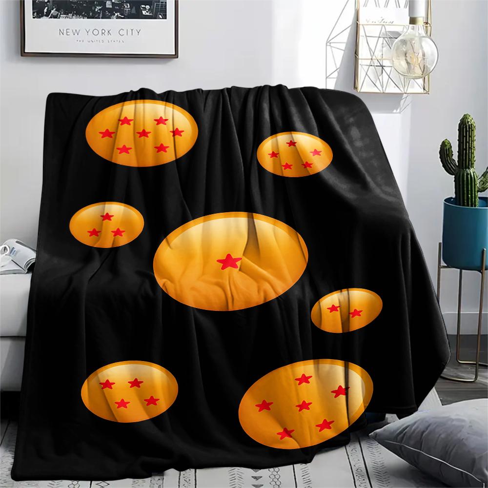 Coperta in Flanella con Stampa Personaggi Dragon Ball, Alta qualità Confortevole per Tutte le Stagioni, Arredamento per la Casa, Calore e Comfort, Perfetta per Regali di Natale
