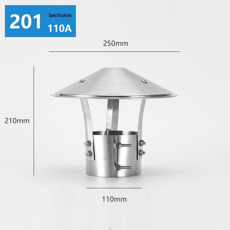 Stainless Steel Chimney Rain & Wind Cap Flue Cover, 160mm Exhaust Vent Cap