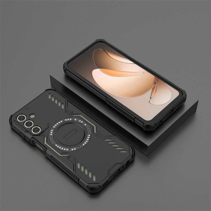 

For Samsung Galaxy A15 5G Heat Dissipation Case Samsung Galaxy A15 A25 A35 A55 5G Cover Shockproof Magsafe Wireless Charge Cover Galaxy A55 5G чёрный